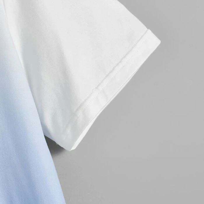 Professional Factory Custom Tshirt Slogan Graphic Printed Ombre Men Short Sleeve Basic Premium Tshirt