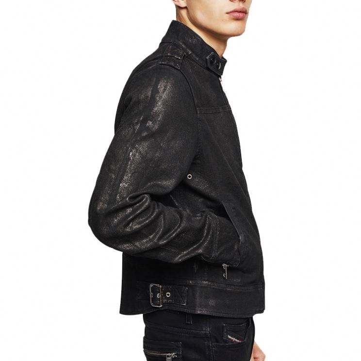 Wholesale Fashion Mens Streamlined Biker Jacket With Denim Jacket