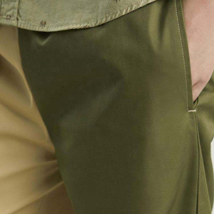OEM Manufacturer Custom Cotton Twill Pant Color Block Two Tone Contrast Pants Trousers
