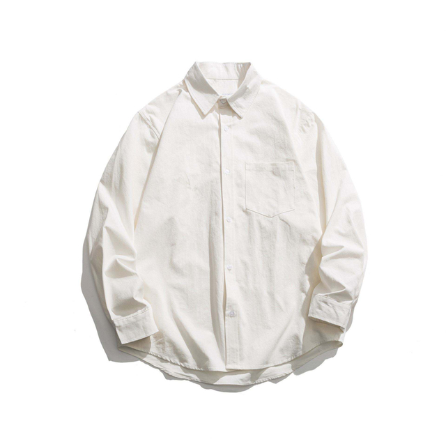 OEM Manufacturer Custom Men's Shirts Fashion Cotton Shirt Popular Plain Color Lapel Casual Shirts For Men Casual Service