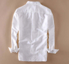 OEM Manufacturer Customized Thin Flax Long Sleeves Casual Shirts Plus Size Men Custom Shirts
