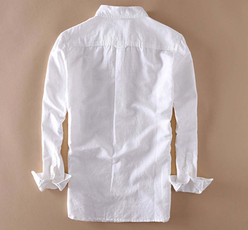 OEM Manufacturer Customized Thin Flax Long Sleeves Casual Shirts Plus Size Men Custom Shirts