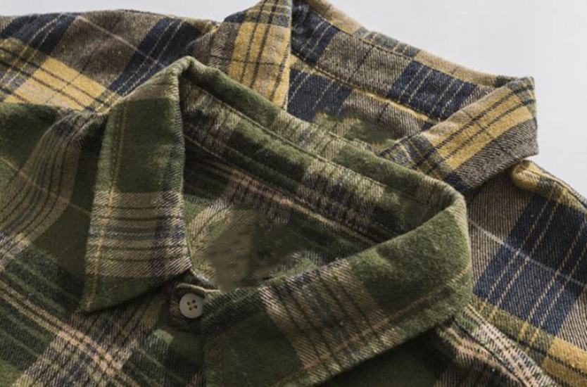 OEM Manufacturer Custom High Quality Men's Shirts Oversize Plaid Printed Shirt Casual Loose Lapel Shirts For Men