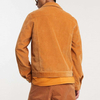 Mens Casual Fashion Cord Western Jacket Regular Fit Plain Corduroy Jacket In Mustard
