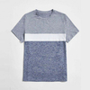 Custom Sublimation Premium Tshirt Round Neck Color Block Men Short Sleeve Knit Tshirts