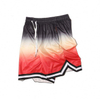 Custom Mens Gym Shorts Drawstring Waist Relaxed Fit Men Ombre Printed Sports Basketball Shorts
