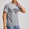 Персонализиран WiFi модел отпечатани мъжки графична тениска с къс ръкав o Врат леки мъже лято 180 GSM тениски
