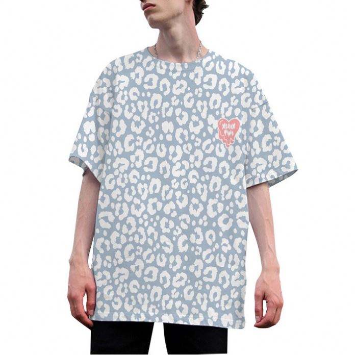 Factory Custom Printing Men Tshirt 2021 Oversized Short Sleeve Couple Unisex Tshirts Allover Printed Baggy Tshirt