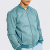 OEM Manufacturer Custom Men's Vintage Wool Suedette Zip Up Plain Baseball Bomber Jacket