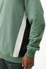 OEM Manufacturer Custom Oversized Men's Striped Ribbing Collar Color Block Crew Neck Fleece Sweatshirt Pullover