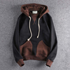 OEM Manufacturer Custom Color Block Detachable Hood Casual Custom Sweatshirt Plus Size Hoodies