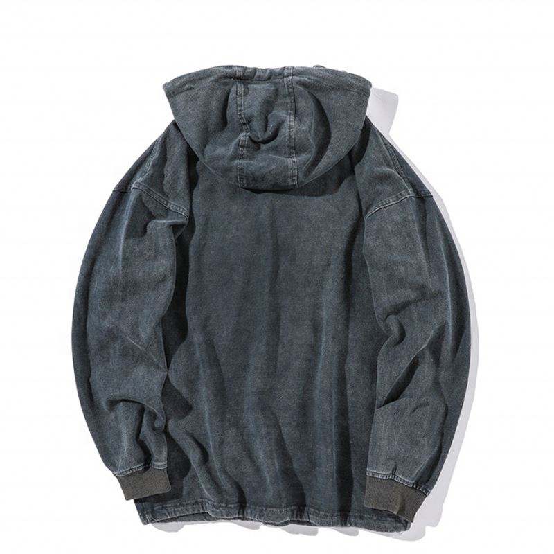 OEM Manufacturer 2022 Wholesale Men's Blank Pullover Vintage Acid Wash Hoodies Custom Logo