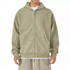 OEM Manufacturer Custom High Quality 100% Cotton French Terry Zip Up Hoodie Mens Distressed Oversized Hoodie