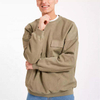 Виробник OEM оптом 100% бавовна суцільна кольорова кишенькова кишенька Pullover важка екіпажна толстовка