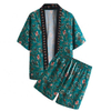 OEM Manufacturer Customized Thin Men Clothing Set Beach Printing Cardigan Shirts And Shorts Casual Men Short Set