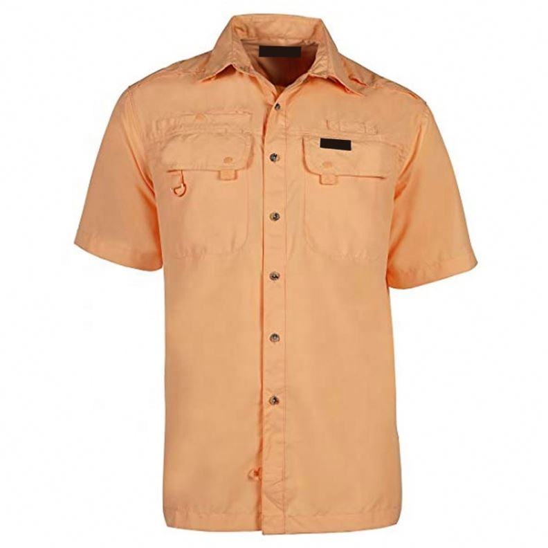 Рыболовная рубашка с коротким рукавом из быстросохнущего материала с защитой от УФ-излучения и индивидуальным логотипом
