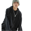Custom Men Oversized Acid Wash Contrast Stitch Hoodie