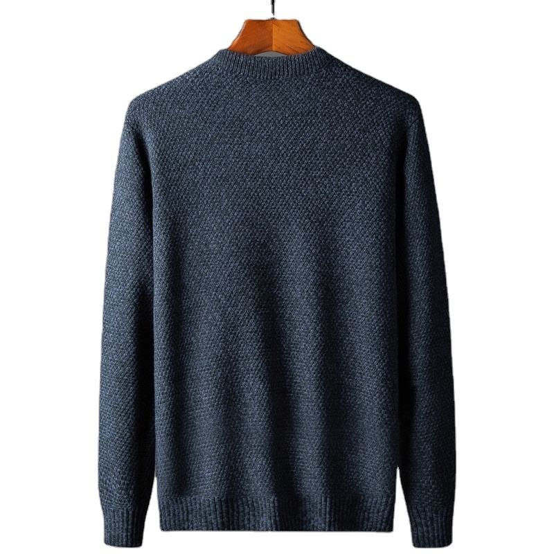 Zakázkový LOGO vzor podzimní a zimní pánský svetr s kulatým výstřihem