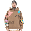 Benutzerdefinierte Graffiti -Druck Herrenhubern übergroße Woll -Kapuze -Sweatshirts