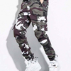 Custom Streetwear Camo Printed Flap Pocket Cargo Pants Mens