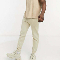 Custom Tapered Solid Color Drawstring Elastic Waist Men Sweatpants
