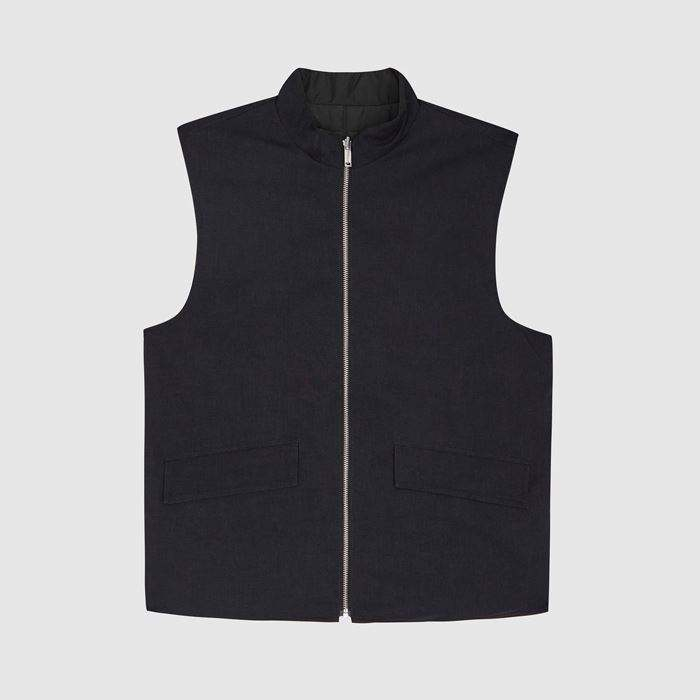 100 ٪ polyester perictcoat Stand Stand Zipper Up Mens Gilet revivible revivible