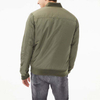 Lated Design Plain Color Jackets For Men Casual Zipper Front Ribbed Trim Spring Wear Biker Jacket