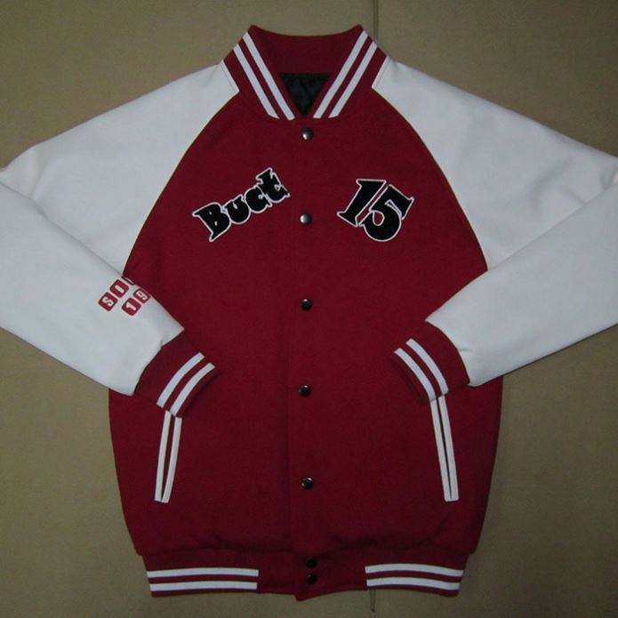 Custom Streetwear Jacket 3D Embroidered Patched Winter Warm Baseball Jacket Men Contrast PU Sleeve Bomber Jacket