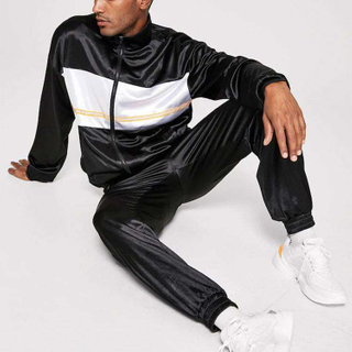 Ensemble veste et pantalon &agrave; ourlet &eacute;lastique, bloc de couleurs, surv&ecirc;tement, v&ecirc;tements de sport, v&ecirc;tements d'entra&icirc;nement pour hommes, vente en gros