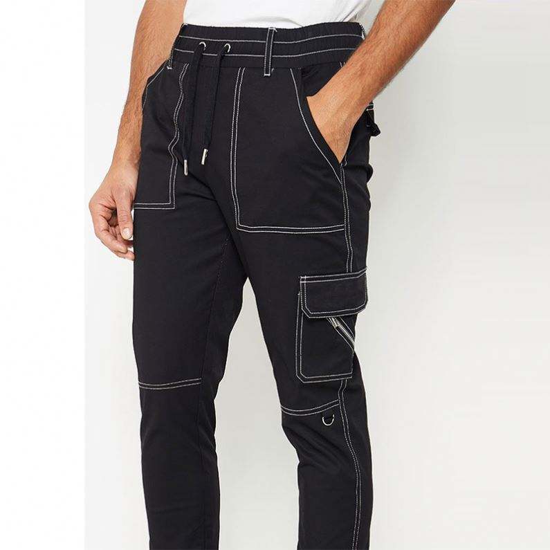 Производители OEM Пользовательские брюки-карго с контрастной строчкой