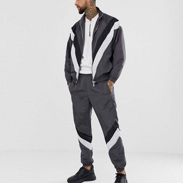 Niestandardowy dres nylon ripstop kontrastowy pasek do paska joggingowego garnitury hurtowe