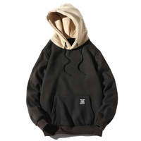 Wholesale Fleece Contrast Color Hooded Custom Printed Logo Hoodie With Own Logo