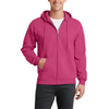 Custom 100% Cotton Mens Blank Zip Up Hoodie Full Zipped Front Jacket