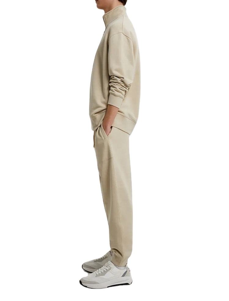 Veľkoobchod Blank Fleece Jogger Suits OEM obyčajné voľné ležérne mikiny so 1/4 zipsom