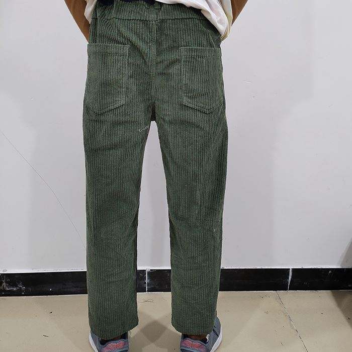 Męskie spodnie Color Block Streetwera Spodnie Męskie sztruksowe spodnie z prostymi nogawkami