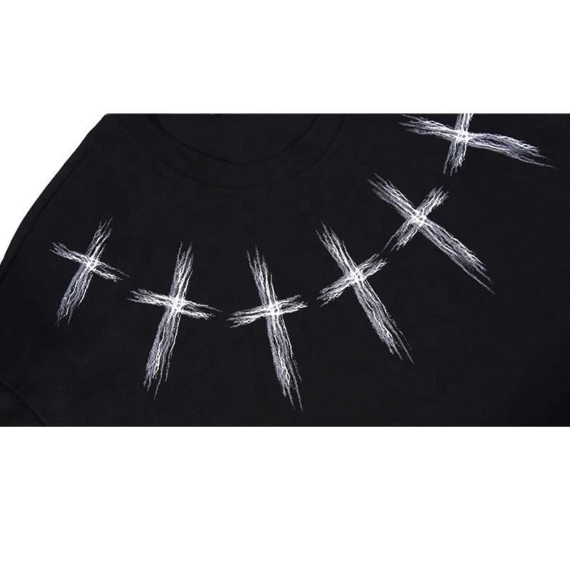 ການອອກແບບສ່ວນບຸກຄົນທີ່ກໍາຫນົດເອງ Pattern Lightning Cross Mens T-Shirt