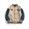 Oem Custom Streetwear Winter Bomber Jacket Embroidery Patched Lettermen Baseball Jacket