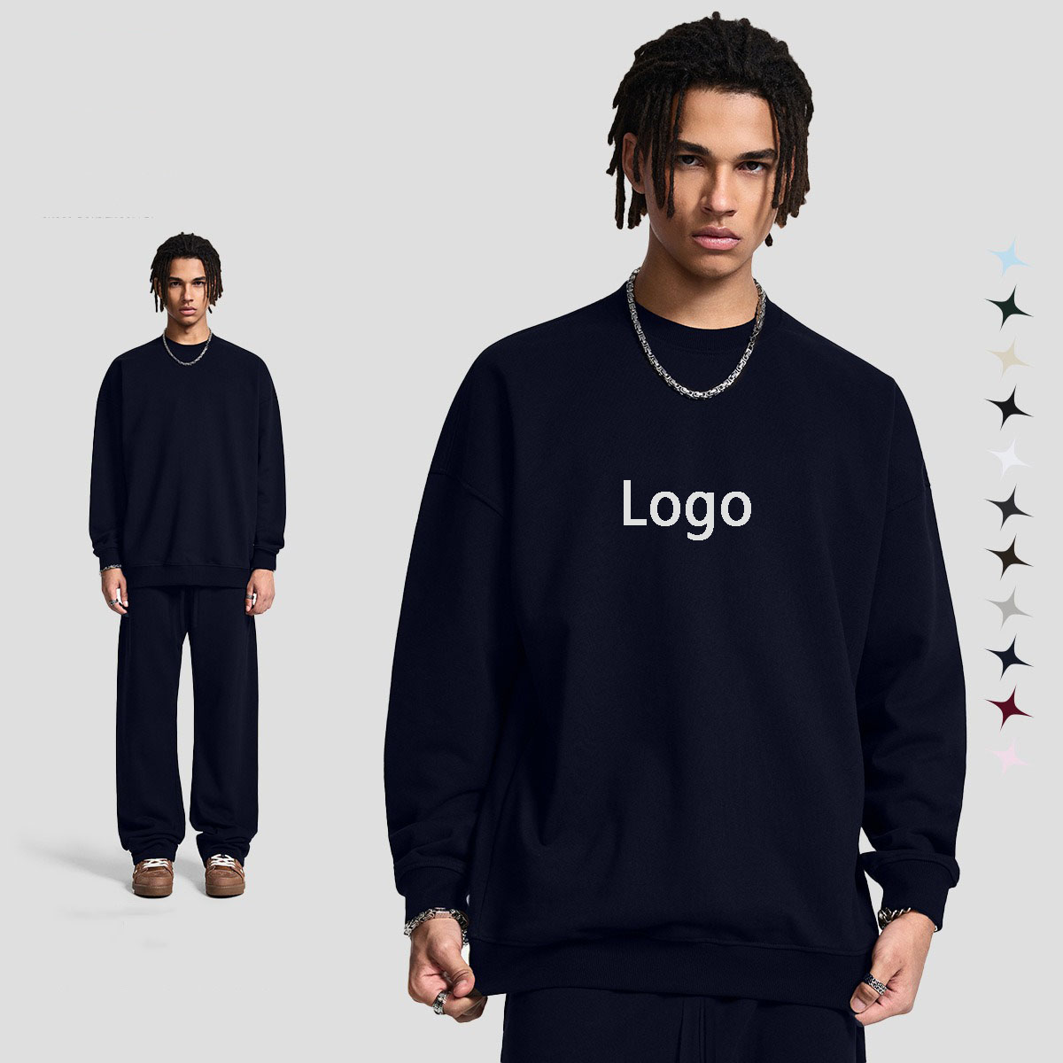 7716 Oversized Thick Cotton Sweatshirt Manufacturer Blanks