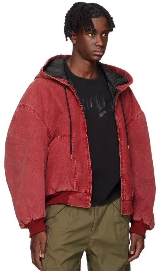 Custom Embroidery Logo Oversized Vintage Acid Wash Loose Box Fit Cropped Zip up Hoodie Heavyweight Cotton Canvas Jacket