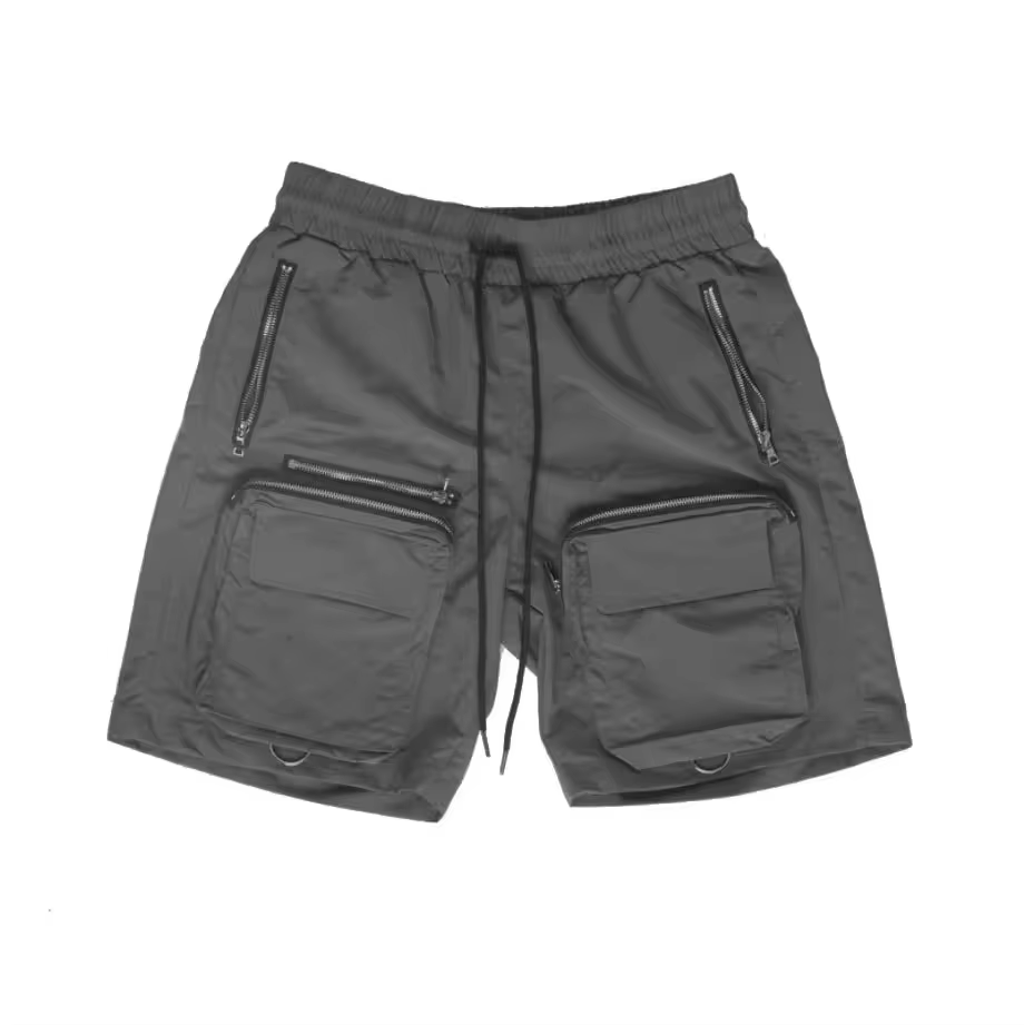 Custom Mens Street Shorts Summer Casual Male Zip Multiple Pocket 100% Cotton Cargo Short Pants for Men