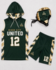 Custom Full Sublimation Print Compression American 7v7 Jersey Set Sleeveless Hoodie 7v7 Football Uniforms Manufacturer