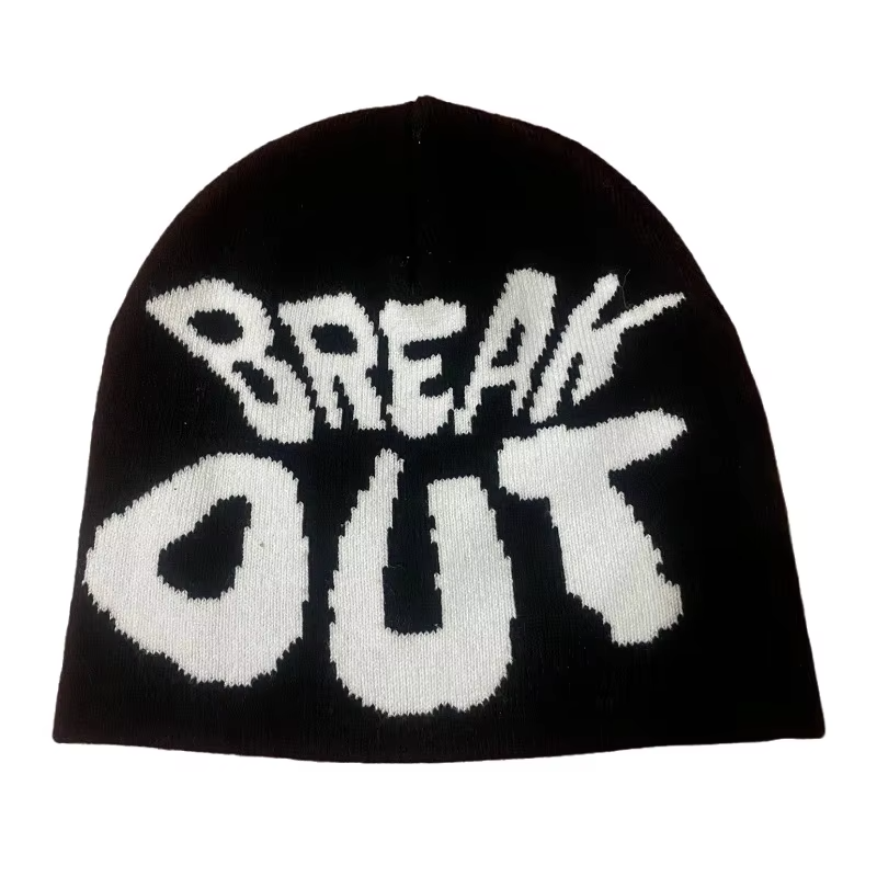 Custom Wholesale Logo High Quality Beenies Vendor Skull Print Jacquard Winter Manufacturers Beanies Hat