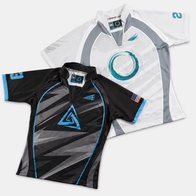Customized Sublimated Polo Rugby Jersey V-Neck Stand-up Collar Graphic Printed Training Professional Competitions Rugby Jersey