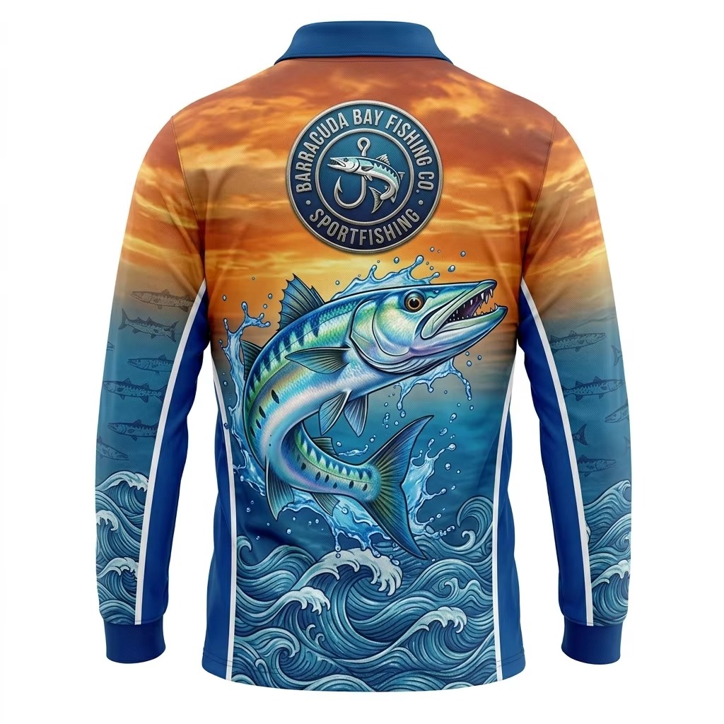 Polyester Fabric All Over Sublimation Print Performance Fishing Wear Custom Uv Upf 50 Protection Quick Dry Fishing T Shirt