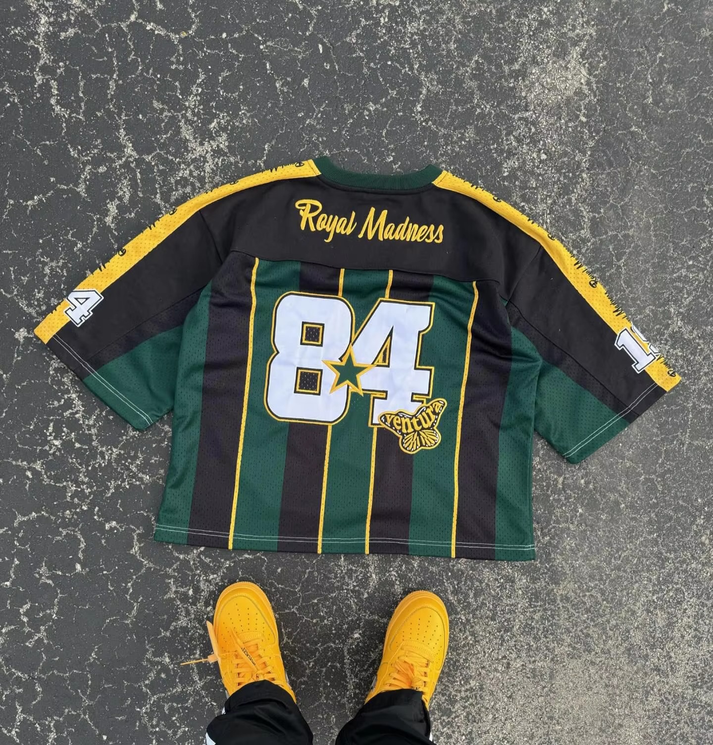 Custom Oversized Crop Boxy Sublimation Retro Streetwear Mesh Football Jersey
