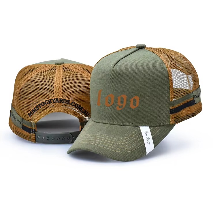 High Quality Custom Logo Embroidery Designer Back Button Mesh Trucker Hat