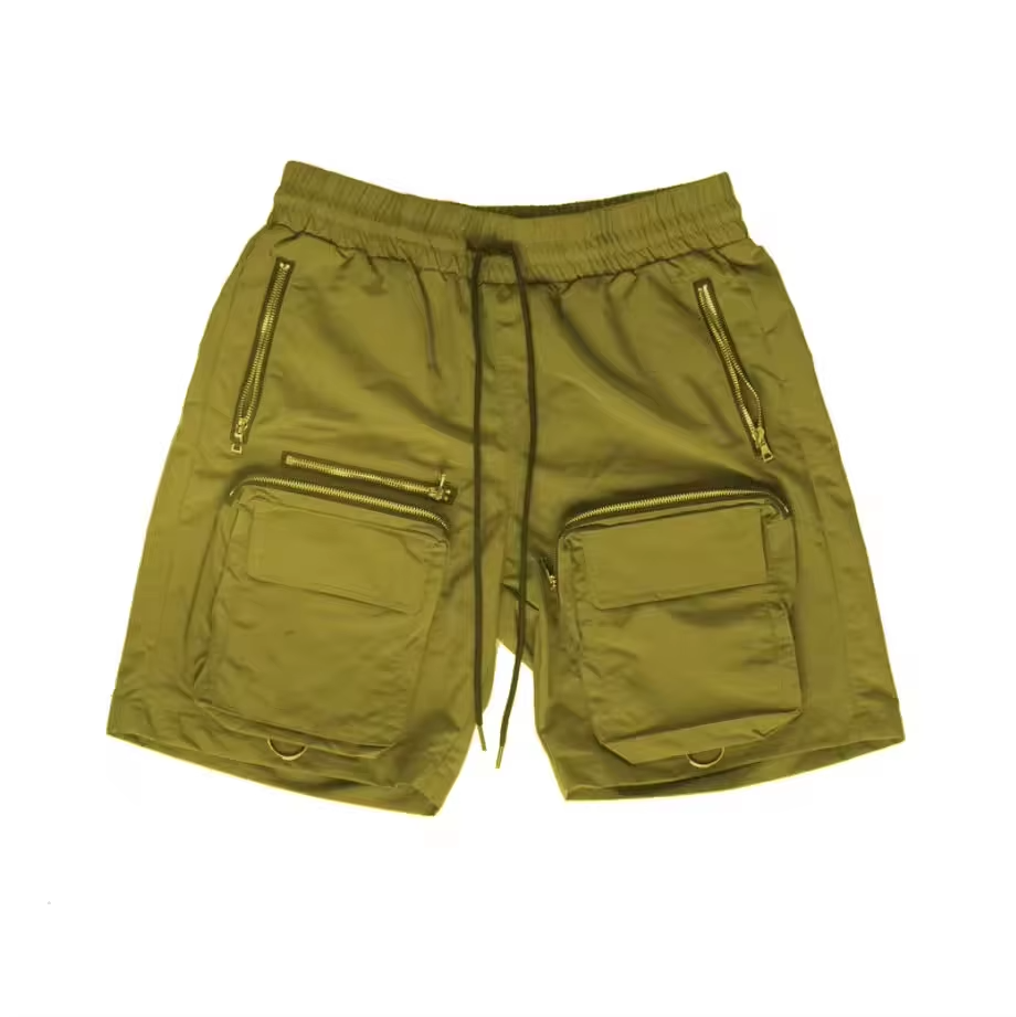 Custom Mens Street Shorts Summer Casual Male Zip Multiple Pocket 100% Cotton Cargo Short Pants for Men