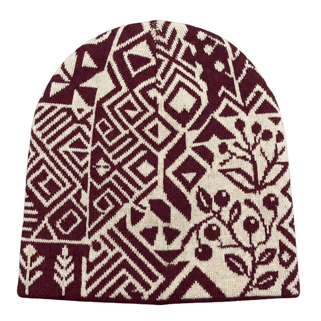 Custom Wholesale Logo Embroidery High Quality Toques Jacquard Acrylic Suitable Men And Women Beanie
