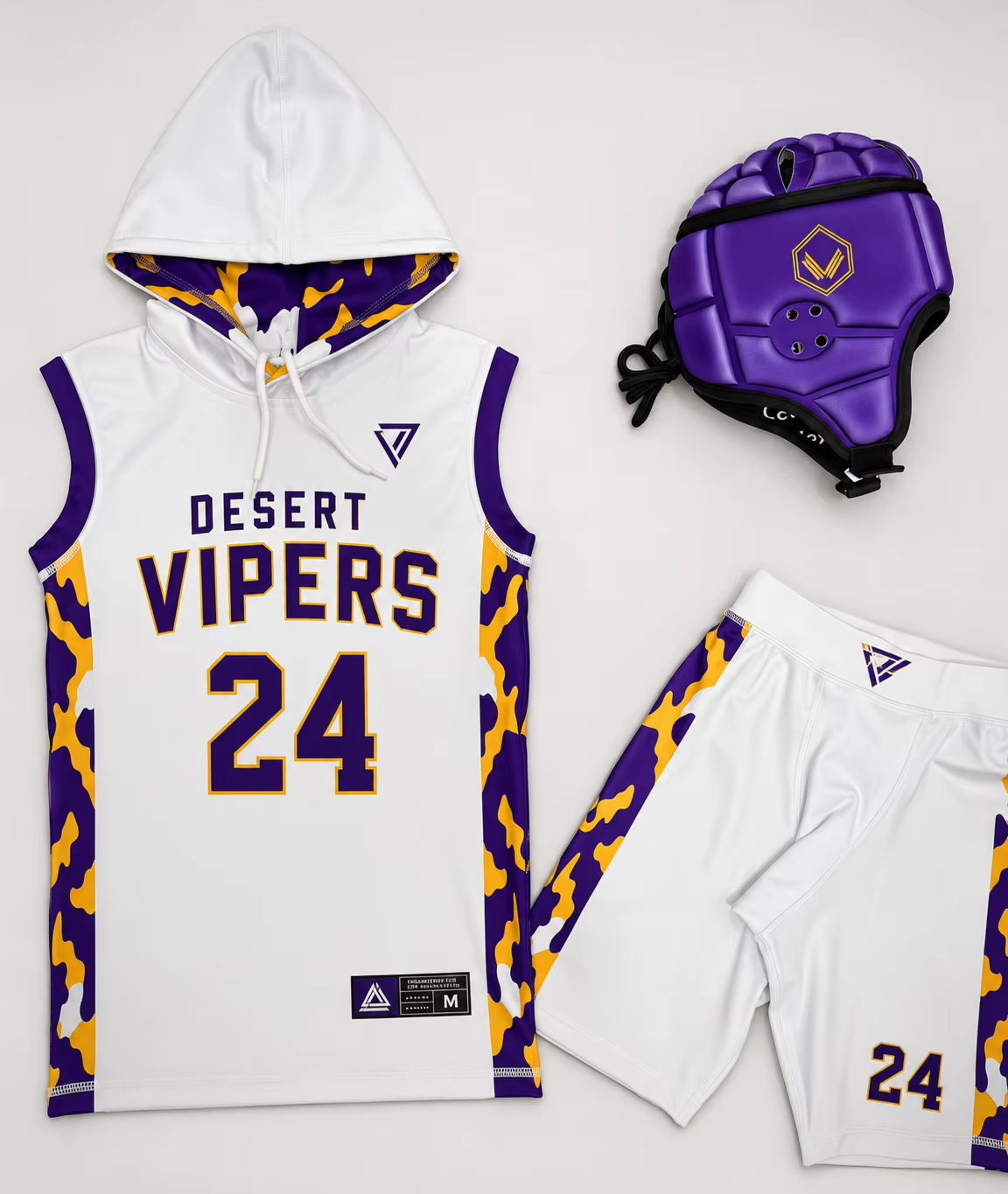 Custom Full Sublimation Print Compression American 7v7 Jersey Set Sleeveless Hoodie 7v7 Football Uniforms Manufacturer