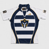 Customized Sublimated Polo Rugby Jersey V-Neck Stand-up Collar Graphic Printed Training Professional Competitions Rugby Jersey
